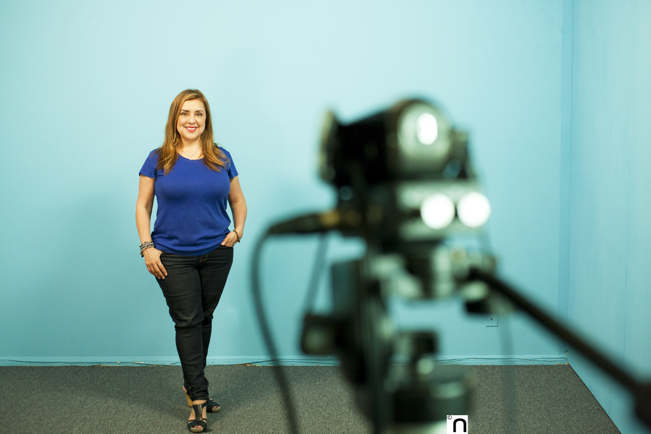 La entrevistadora entrevistada. Hoy somos nosotros en el Blog de Los Angeles los que plantamos a Blanquísima frente a las cámaras. ¡Aprobada!